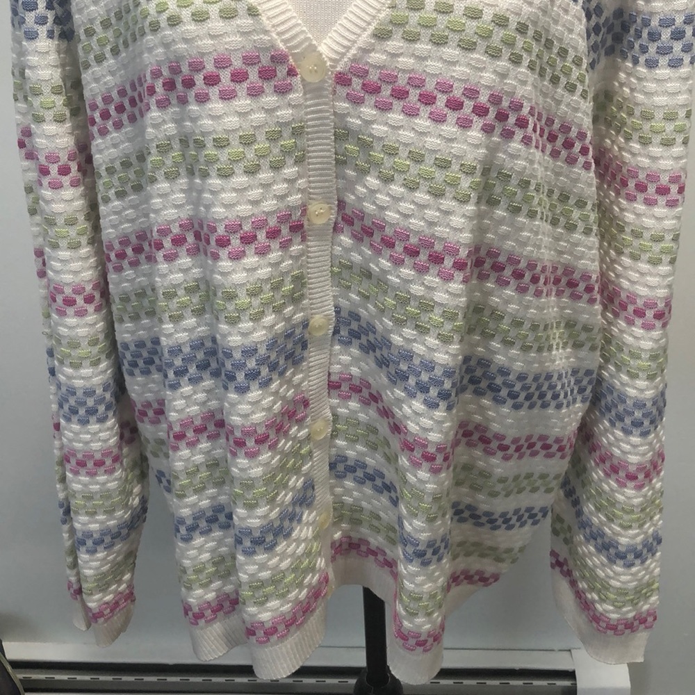 {Alfred Dunner} Button Down Striped Pattern Sweat… - image 4